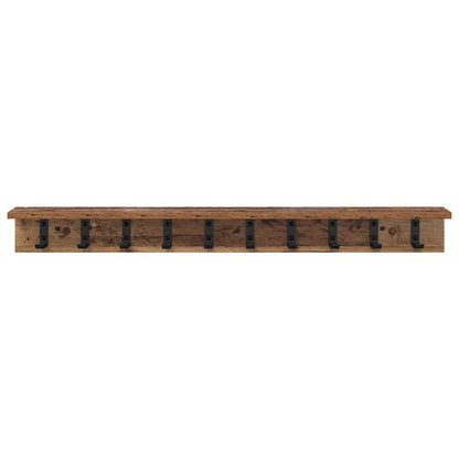 Wandmontierter Kleiderständer Altholz 100 x 10.5 x 10.5 cm