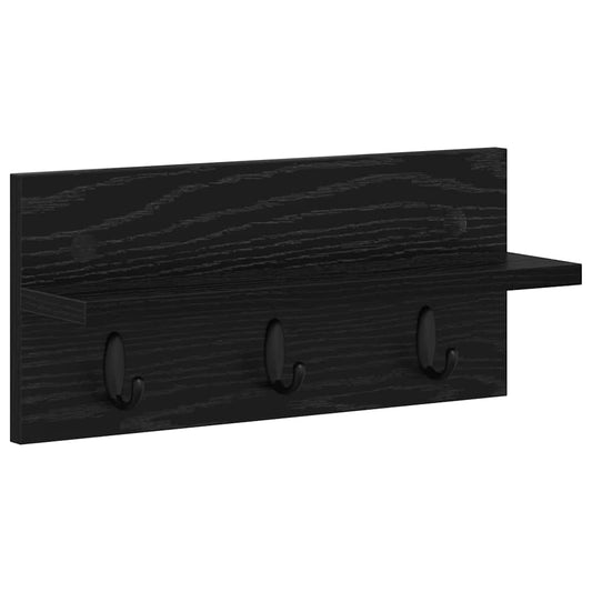 Wandmontierter Kleiderständer Schwarze Eiche 40 x 10.5 x 18 cm