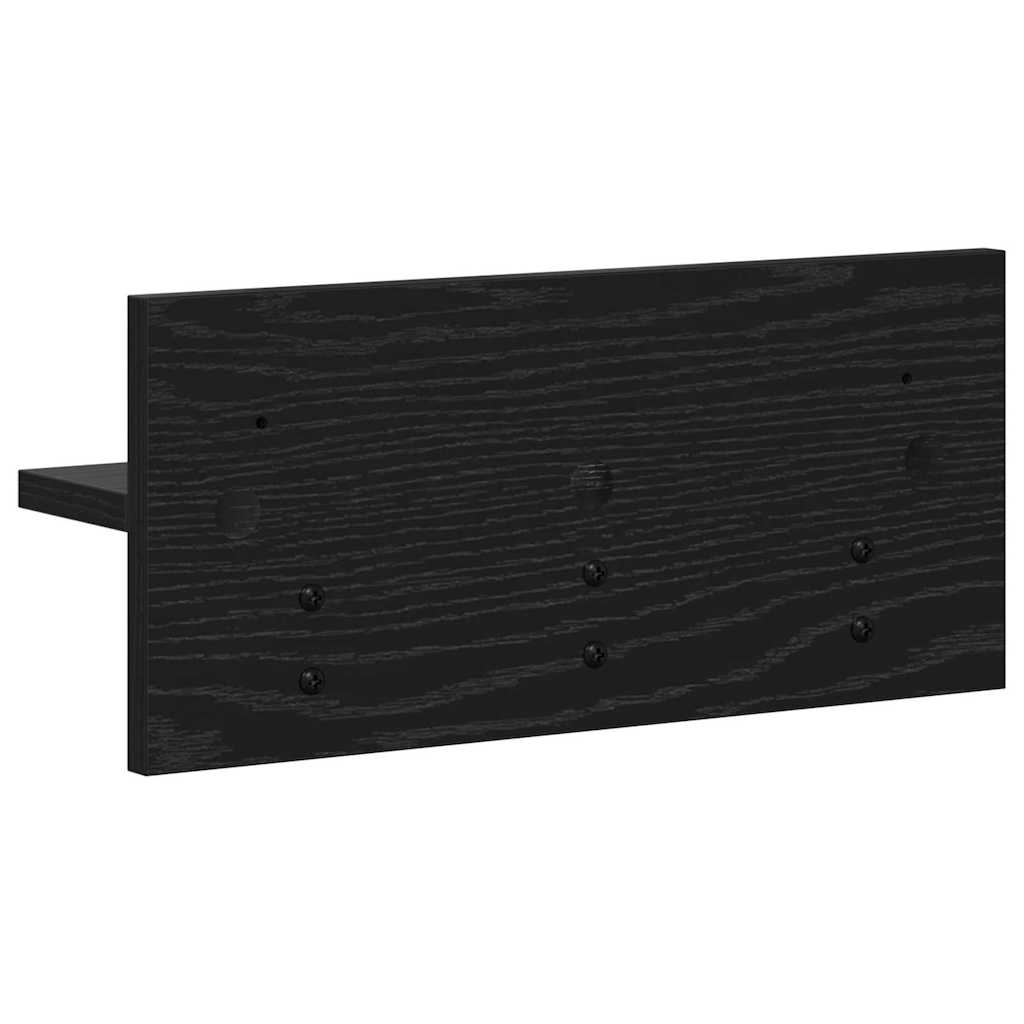 Wandmontierter Kleiderständer Schwarze Eiche 40 x 10.5 x 18 cm