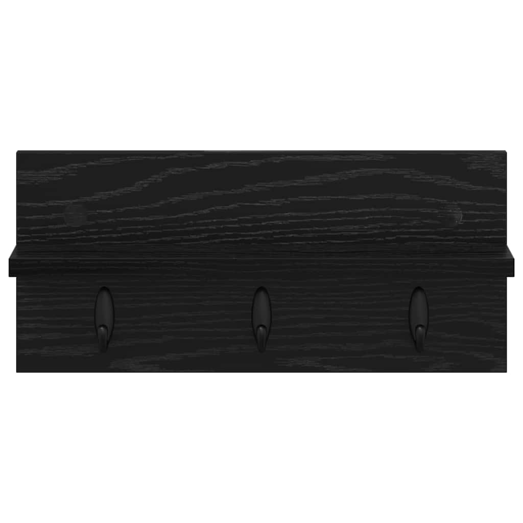 Wandmontierter Kleiderständer Schwarze Eiche 40 x 10.5 x 18 cm