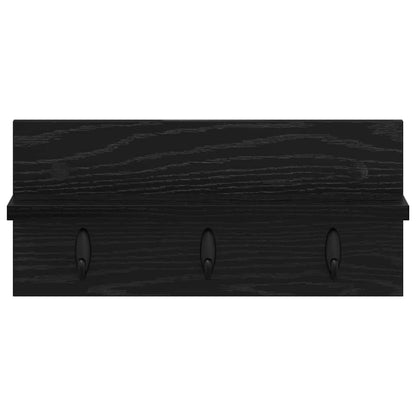 Wandmontierter Kleiderständer Schwarze Eiche 40 x 10.5 x 18 cm