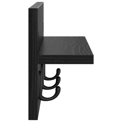 Wandmontierter Kleiderständer Schwarze Eiche 40 x 10.5 x 18 cm