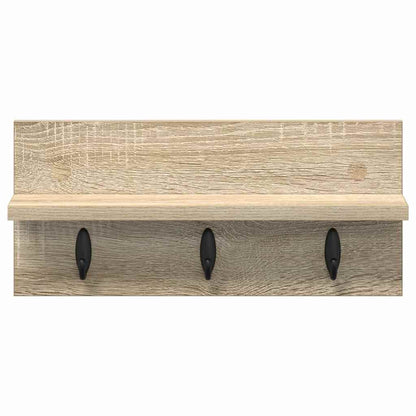 Wandmontierter Kleiderständer Sonoma Eiche 40 x 10.5 x 18 cm