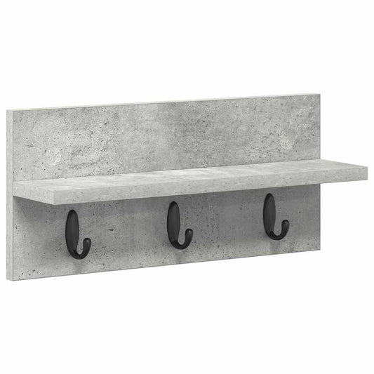 Wandmontierter Kleiderständer Betongrau 40 x 10.5 x 18 cm
