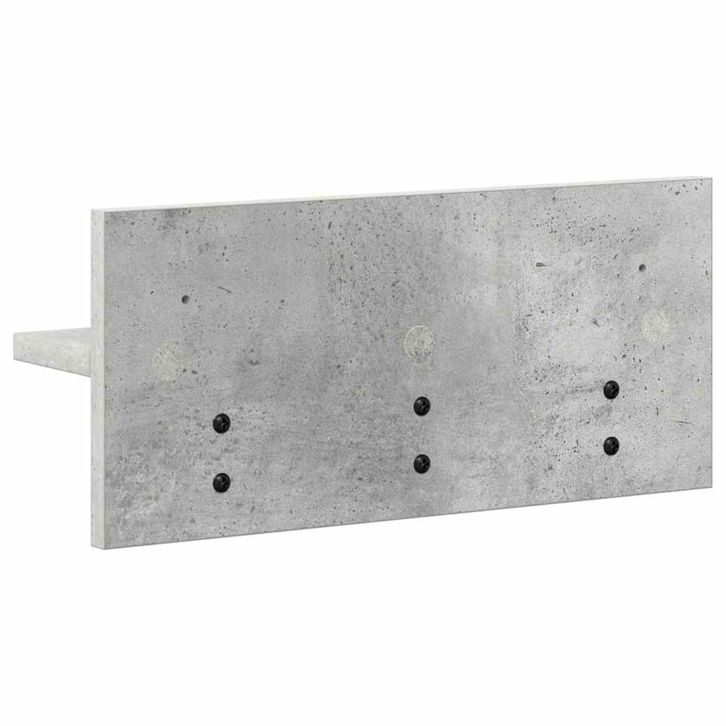 Wandmontierter Kleiderständer Betongrau 40 x 10.5 x 18 cm