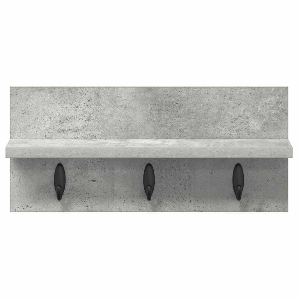 Wandmontierter Kleiderständer Betongrau 40 x 10.5 x 18 cm