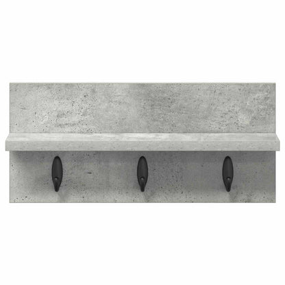 Wandmontierter Kleiderständer Betongrau 40 x 10.5 x 18 cm