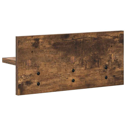 Wandmontierter Kleiderständer Räuchereiche 40 x 10.5 x 18 cm