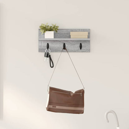Wandmontierter Kleiderständer Grau Sonoma 40 x 10.5 x 18 cm
