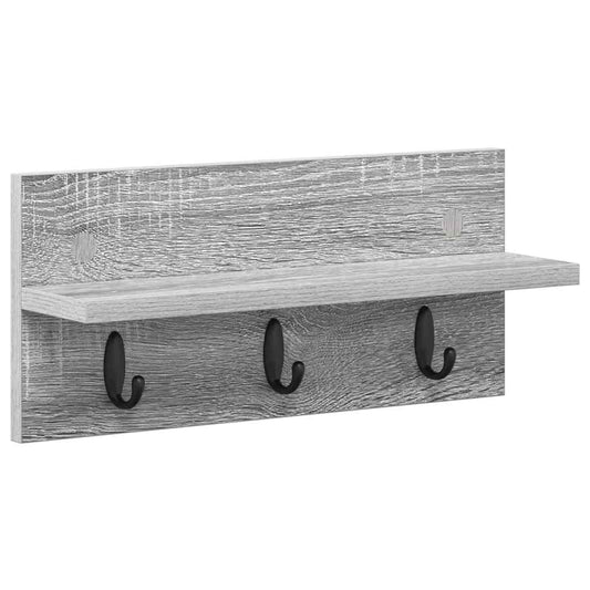 Wandmontierter Kleiderständer Grau Sonoma 40 x 10.5 x 18 cm