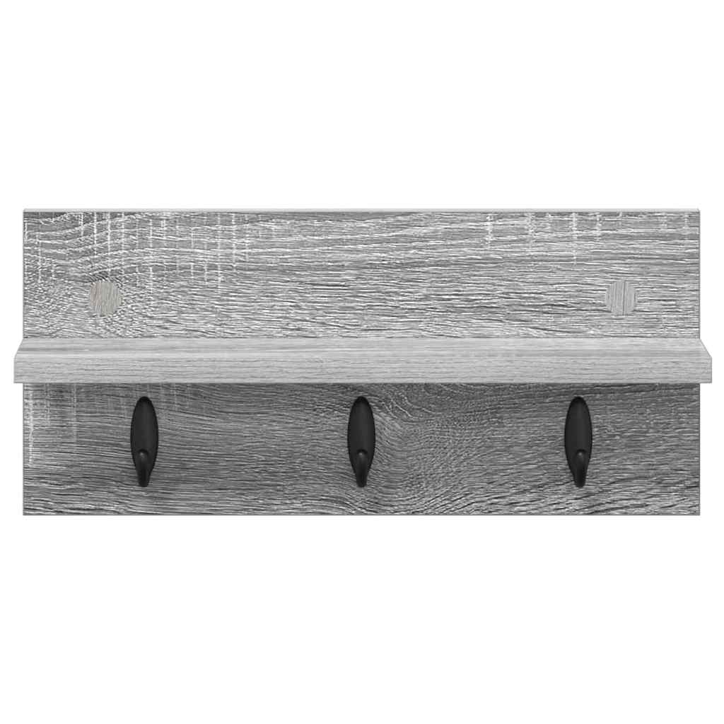 Wandmontierter Kleiderständer Grau Sonoma 40 x 10.5 x 18 cm