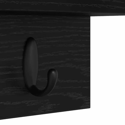 Wandmontierter Kleiderständer Schwarze Eiche 60 x 10.5 x 18 cm