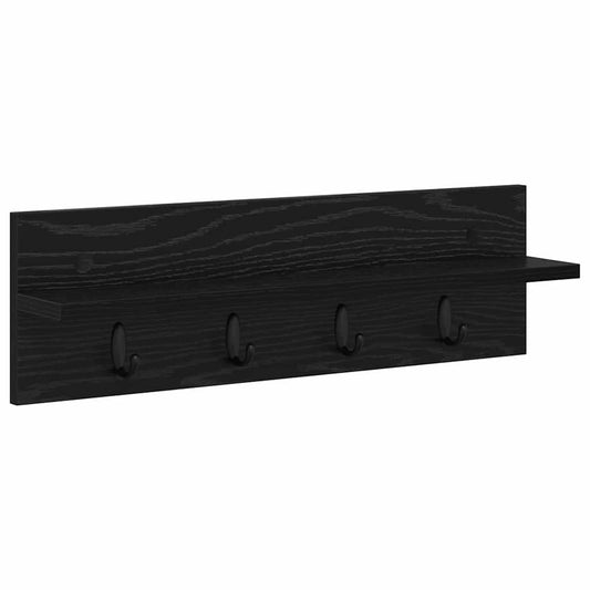 Wandmontierter Kleiderständer Schwarze Eiche 60 x 10.5 x 18 cm