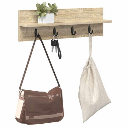 Wandmontierter Kleiderständer Sonoma Eiche 60 x 10.5 x 18 cm