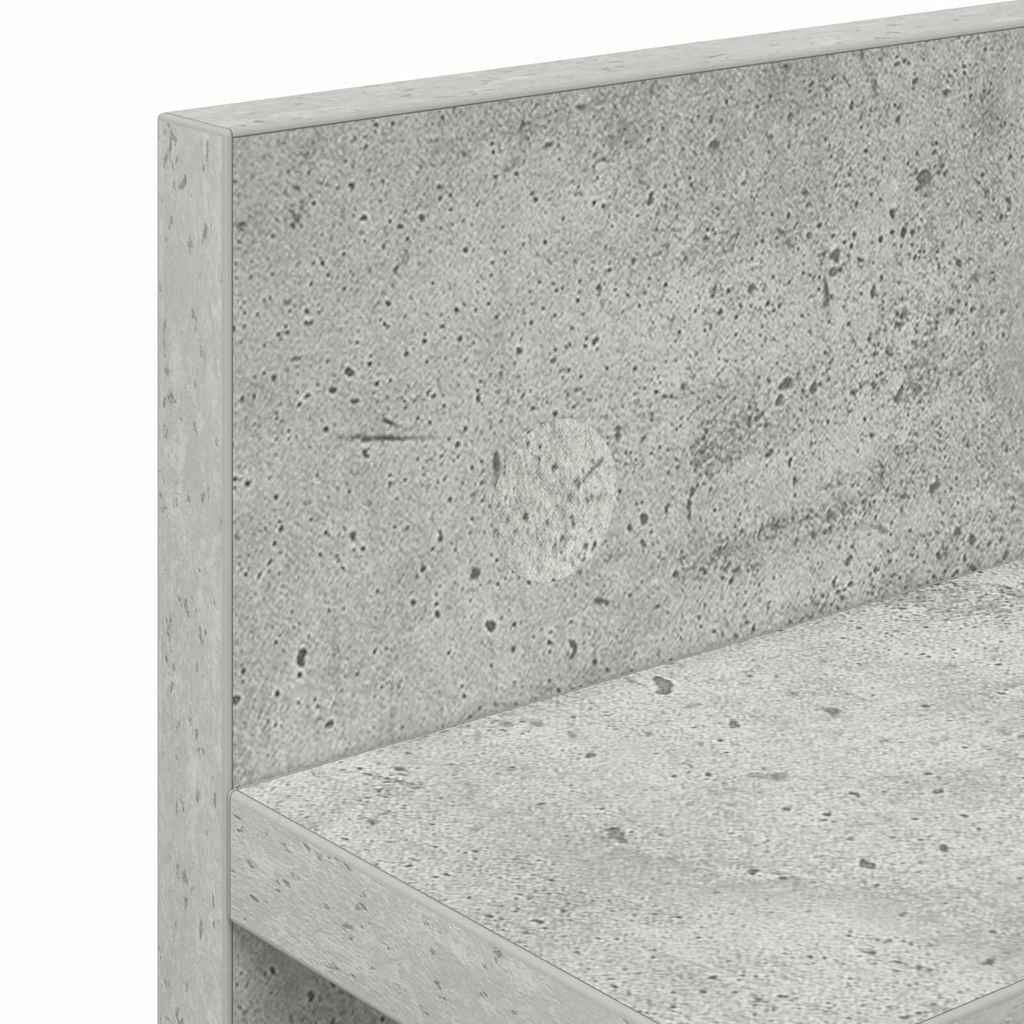 Wandmontierter Kleiderständer Betongrau 60 x 10.5 x 18 cm