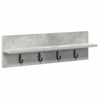 Wandmontierter Kleiderständer Betongrau 60 x 10.5 x 18 cm