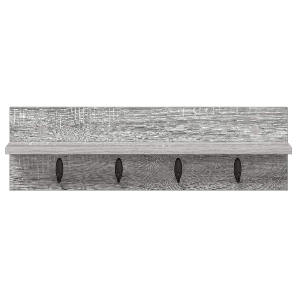Wandmontierter Kleiderständer Grau Sonoma 60 x 10.5 x 18 cm