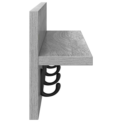 Wandmontierter Kleiderständer Grau Sonoma 60 x 10.5 x 18 cm
