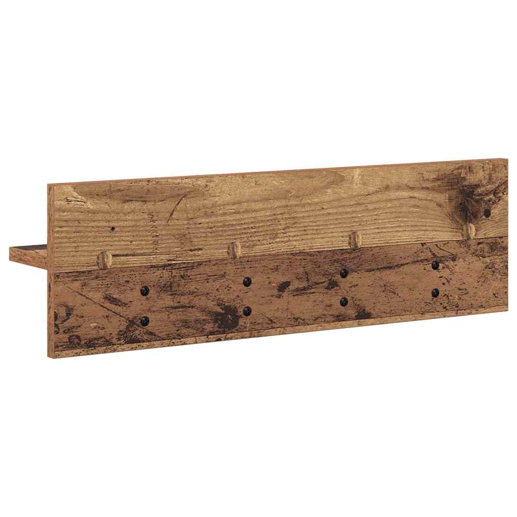 Wandmontierter Kleiderständer Altholz 60 x 10.5 x 18 cm
