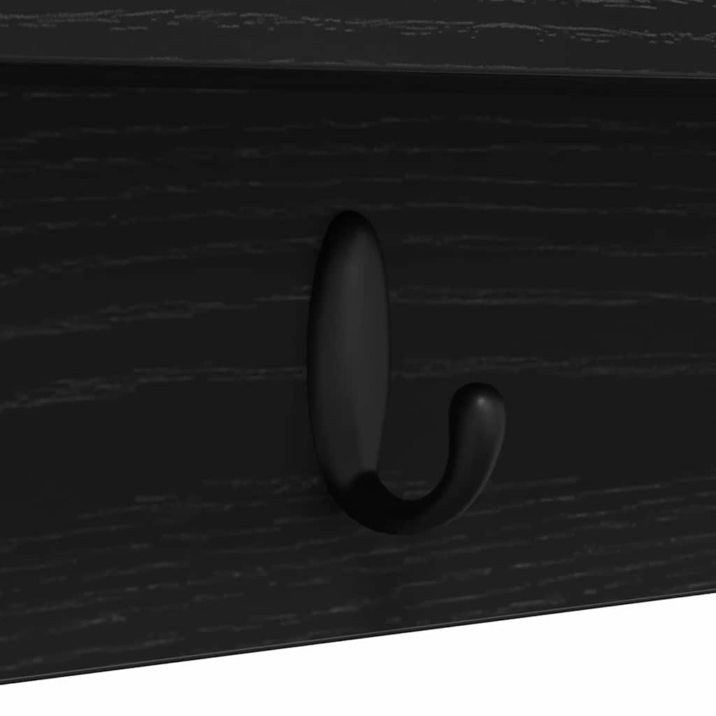 Wandmontierter Kleiderständer Schwarze Eiche 80 x 10.5 x 18 cm