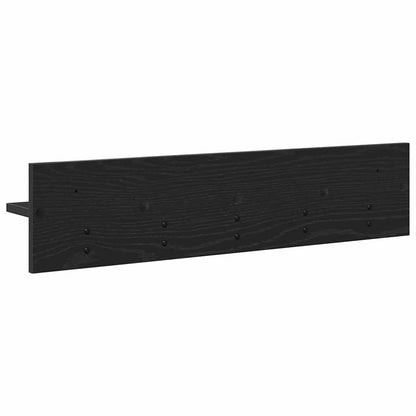 Wandmontierter Kleiderständer Schwarze Eiche 80 x 10.5 x 18 cm