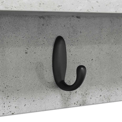 Wandmontierter Kleiderständer Betongrau 80 x 10.5 x 18 cm