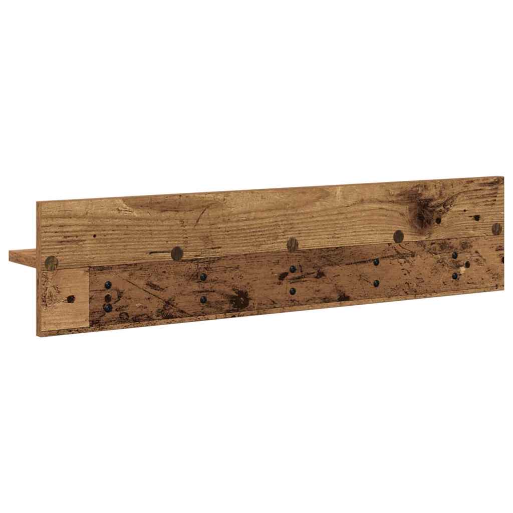 Wandmontierter Kleiderständer Altholz 80 x 10.5 x 18 cm