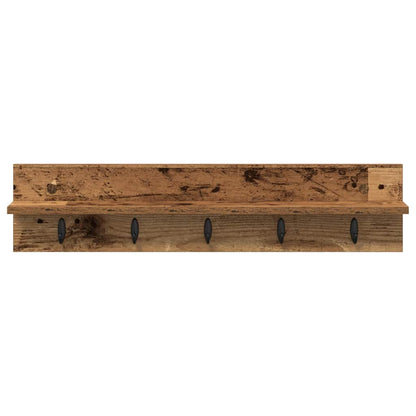 Wandmontierter Kleiderständer Altholz 80 x 10.5 x 18 cm