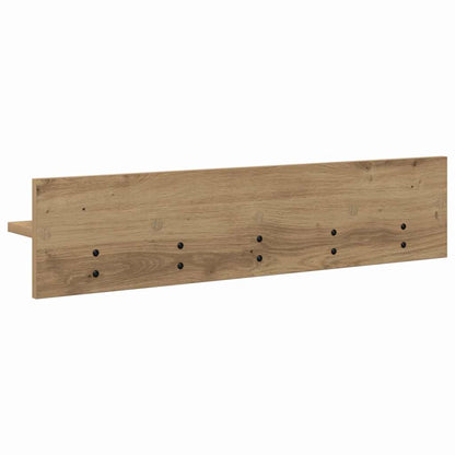 Wandmontierter Kleiderständer mit Regal Eiche handwerklich