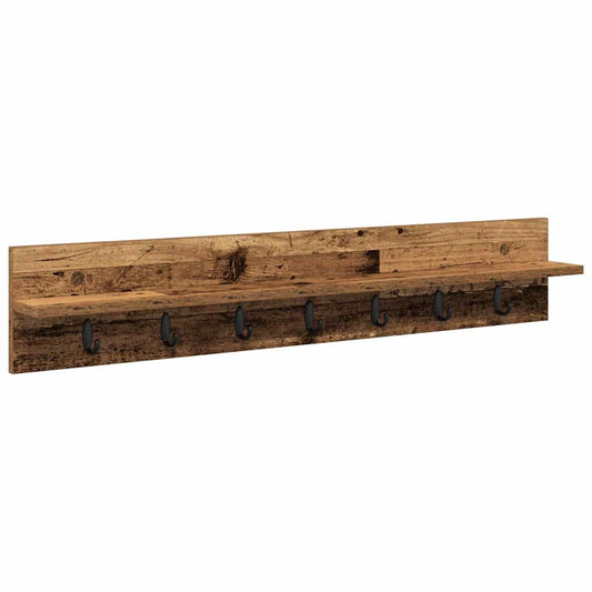 Wandmontierter Kleiderständer Altholz 100 x 10.5 x 18 cm