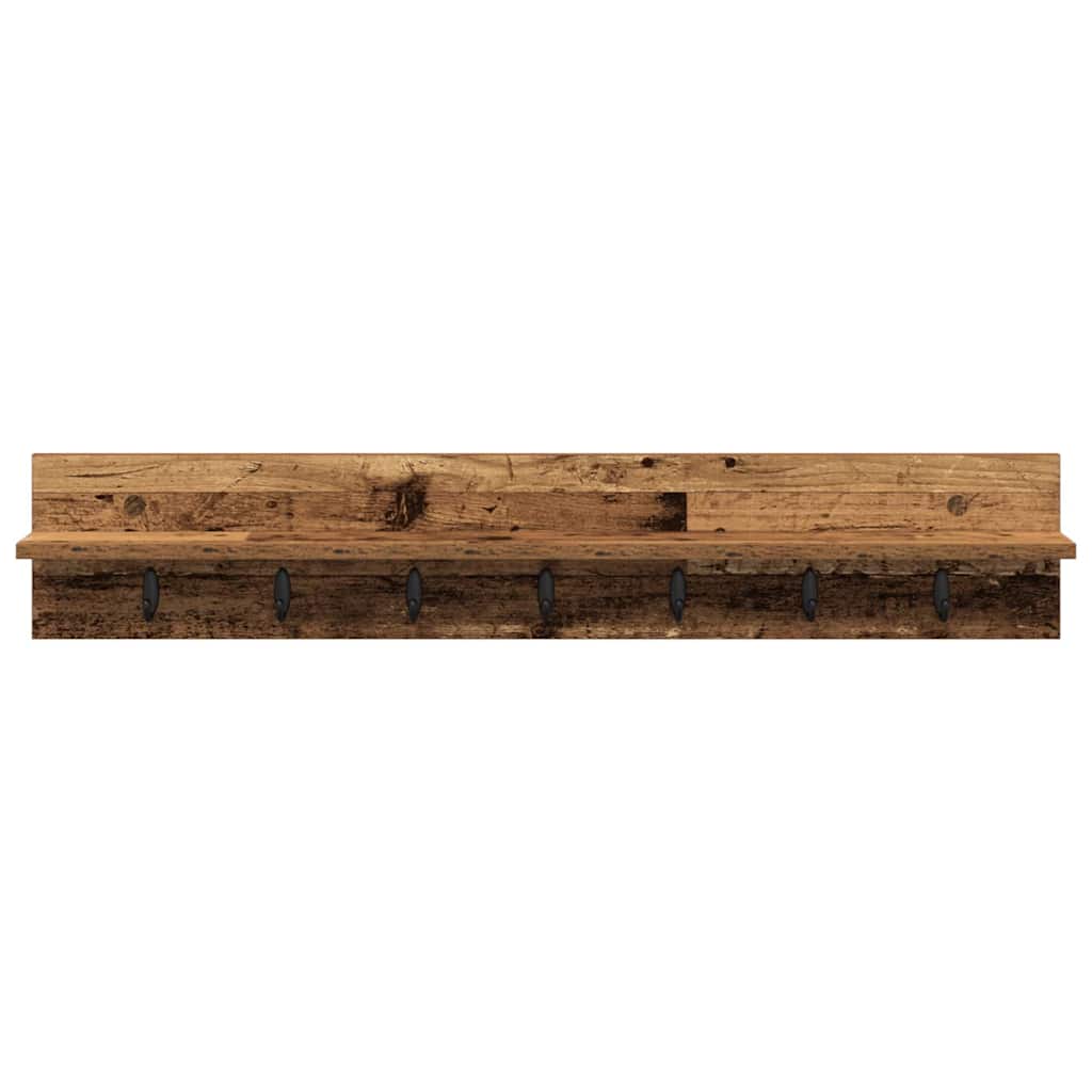Wandmontierter Kleiderständer Altholz 100 x 10.5 x 18 cm