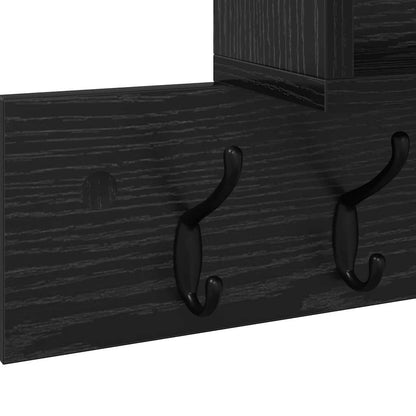 Wandmontierter Kleiderständer Schwarze Eiche 100 x 12 x 43,5 cm