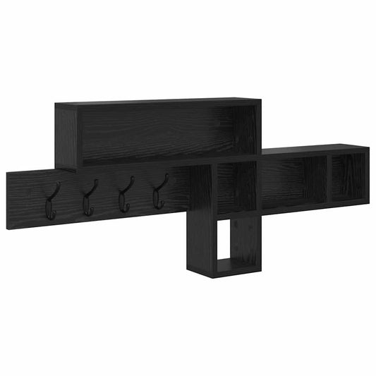 Wandmontierter Kleiderständer Schwarze Eiche 100 x 12 x 43,5 cm