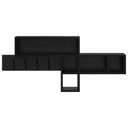 Wandmontierter Kleiderständer Schwarze Eiche 100 x 12 x 43,5 cm