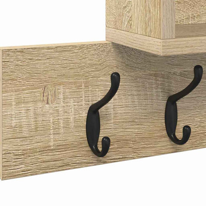 Wandmontierter Kleiderständer Sonoma Eiche 100 x 12 x 43,5 cm