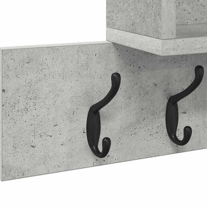 Wandmontierter Kleiderständer Betongrau 100 x 12 x 43,5 cm