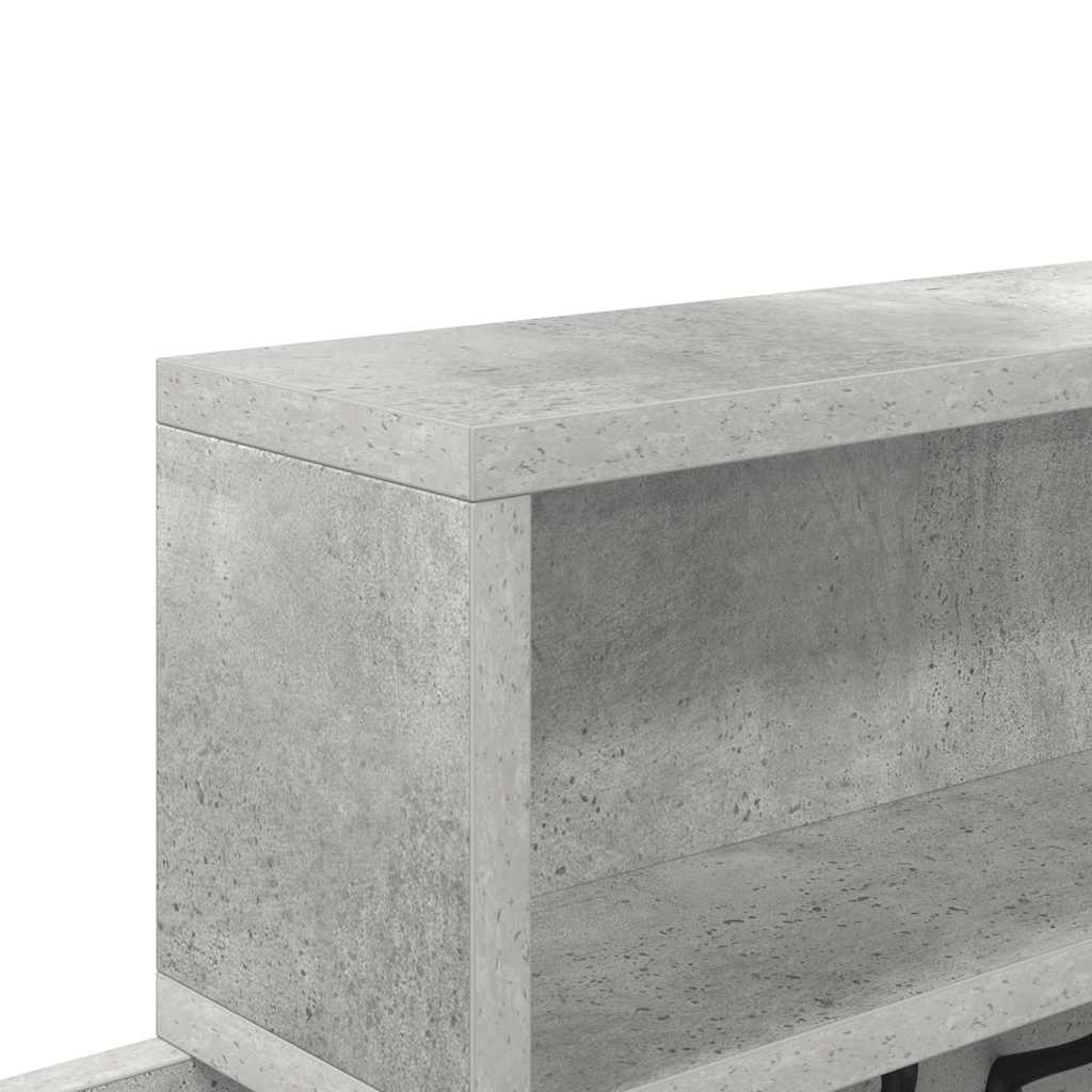 Wandmontierter Kleiderständer Betongrau 100 x 12 x 43,5 cm