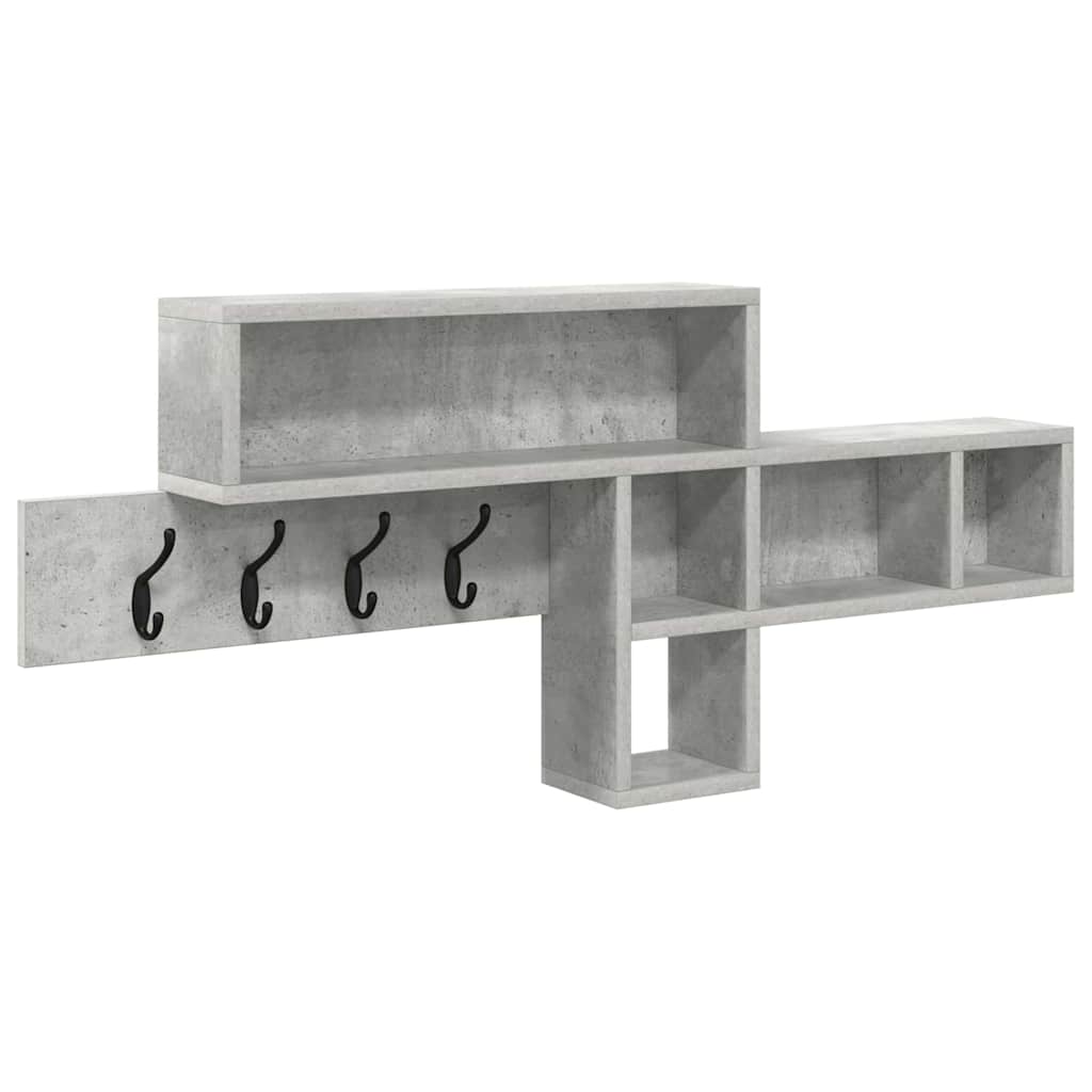 Wandmontierter Kleiderständer Betongrau 100 x 12 x 43,5 cm