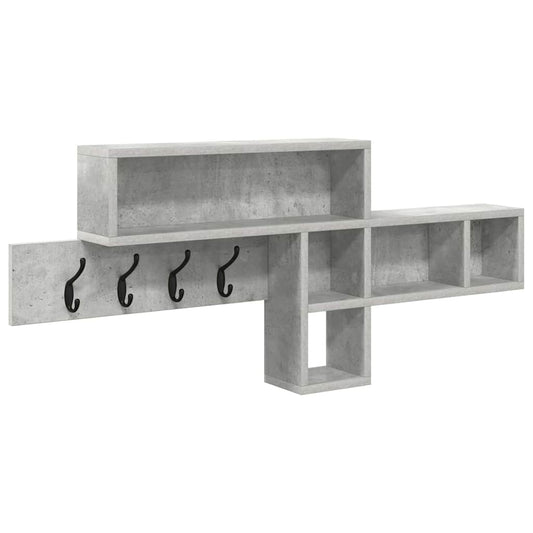 Wandmontierter Kleiderständer Betongrau 100 x 12 x 43,5 cm