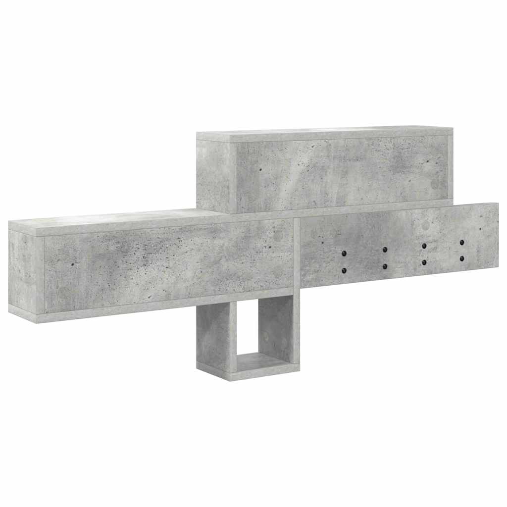 Wandmontierter Kleiderständer Betongrau 100 x 12 x 43,5 cm