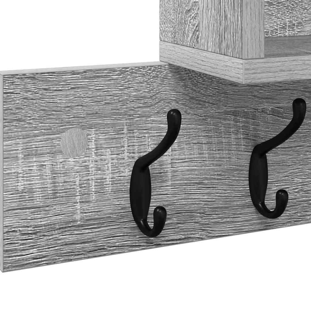 Wandmontierter Kleiderständer Grau Sonoma 100 x 12 x 43,5 cm
