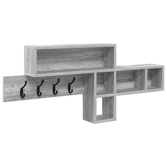 Wandmontierter Kleiderständer Grau Sonoma 100 x 12 x 43,5 cm