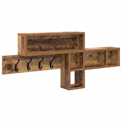Wandmontierter Kleiderständer Altholz 100 x 12 x 43,5 cm