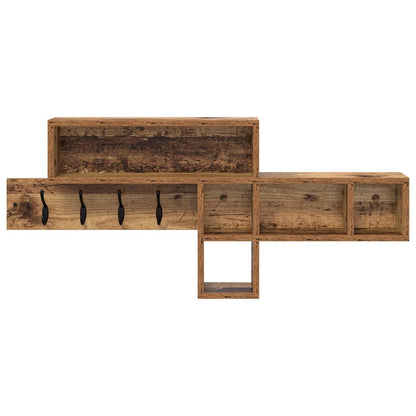 Wandmontierter Kleiderständer Altholz 100 x 12 x 43,5 cm