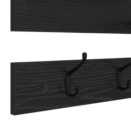 Wandmontierter Kleiderständer Schwarze Eiche 90 x 15 x 36 cm