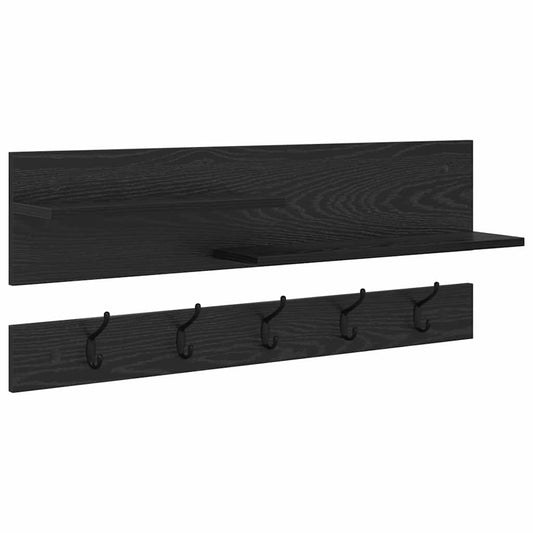 Wandmontierter Kleiderständer Schwarze Eiche 90 x 15 x 36 cm