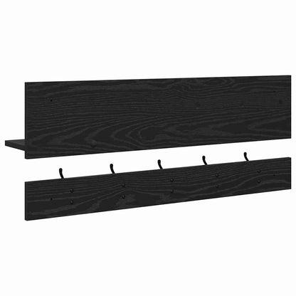 Wandmontierter Kleiderständer Schwarze Eiche 90 x 15 x 36 cm