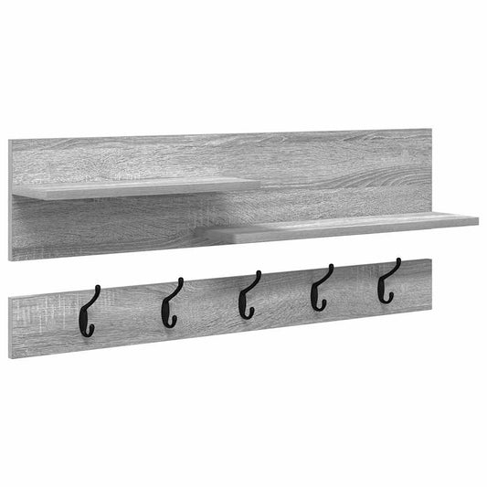 Wandmontierter Kleiderständer Grau Sonoma 90 x 15 x 36 cm