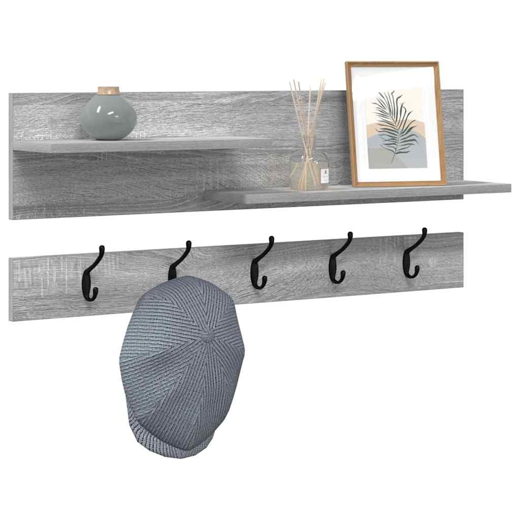 Wandmontierter Kleiderständer Grau Sonoma 90 x 15 x 36 cm