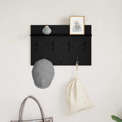 Wandmontierter Kleiderständer Schwarze Eiche 60 x 40 x 12 cm